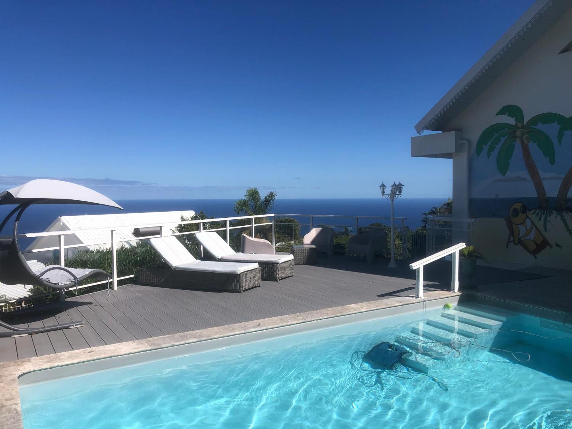 St Leu -Villa D'Artiste, Superbe Vue Mer, Piscine Chauffee Saint-Leu Eksteriør bilde