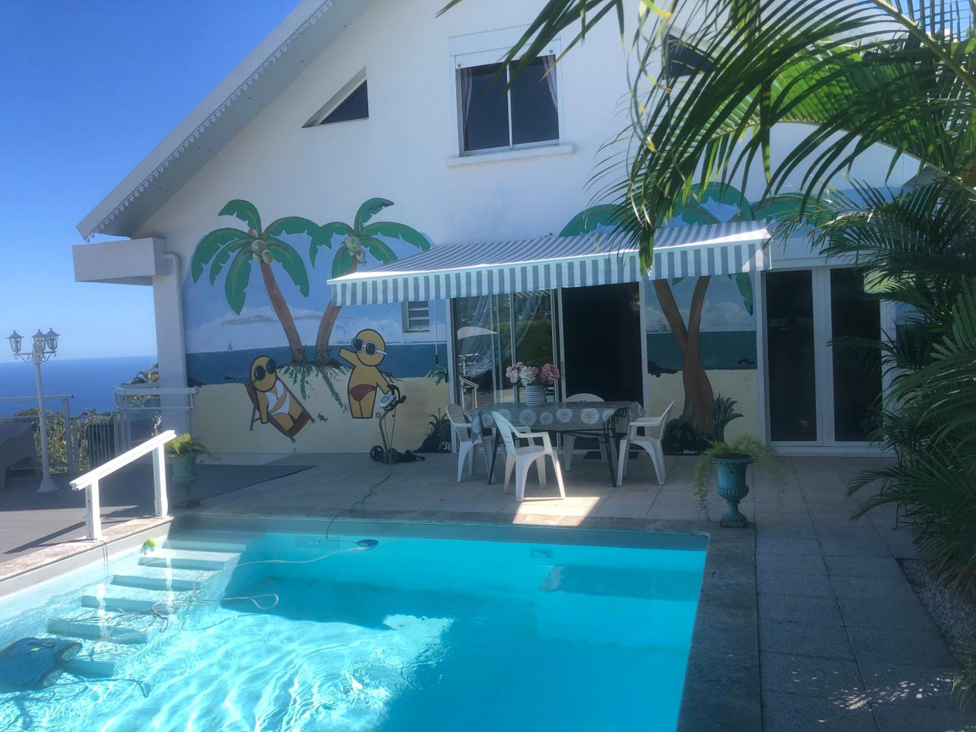 St Leu -Villa D'Artiste, Superbe Vue Mer, Piscine Chauffee Saint-Leu Eksteriør bilde